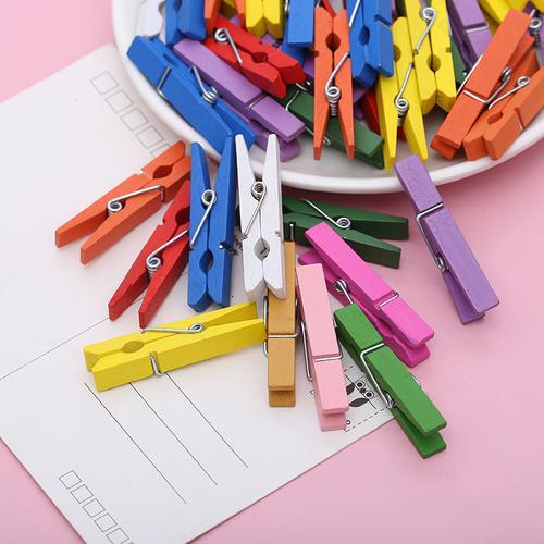 幼儿园木夹便签夹子彩色 照片夹子小木夹厂家直供